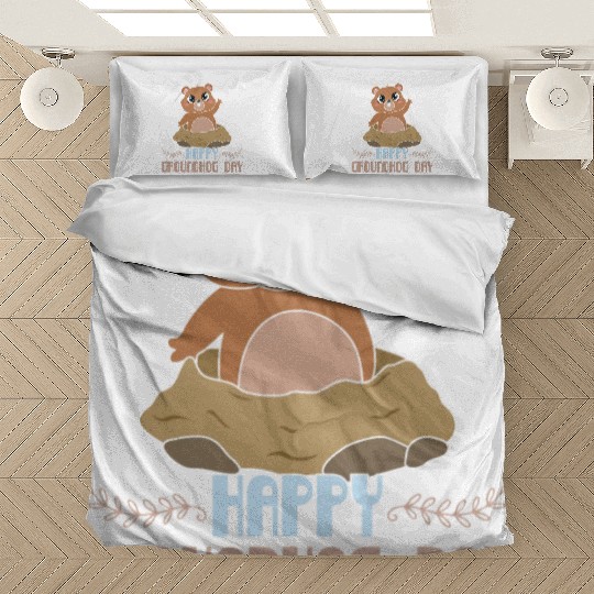 Cute Kawaii Groundhog Happy Groundhog Day Bedding Sets