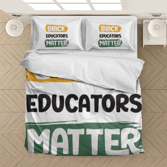 Black Educators Matter African History Teacher Men Bedding Sets