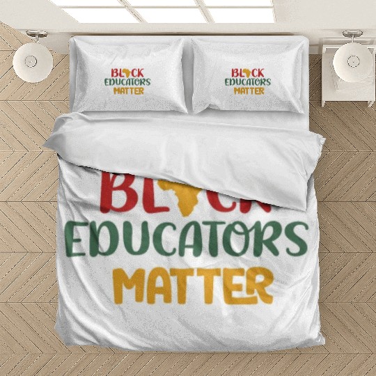Black Educators Matter African History Teacher Men Bedding Sets