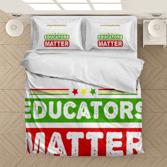 Black Educators Matter African History Teacher Men Bedding Sets