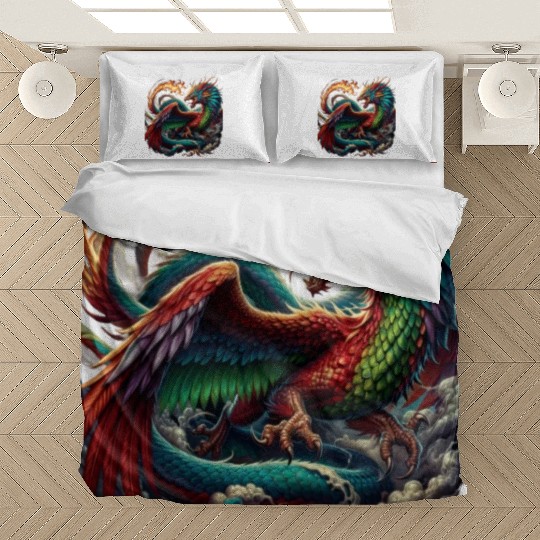 Aether s Embrace The Phoenix Dragon Bedding Sets