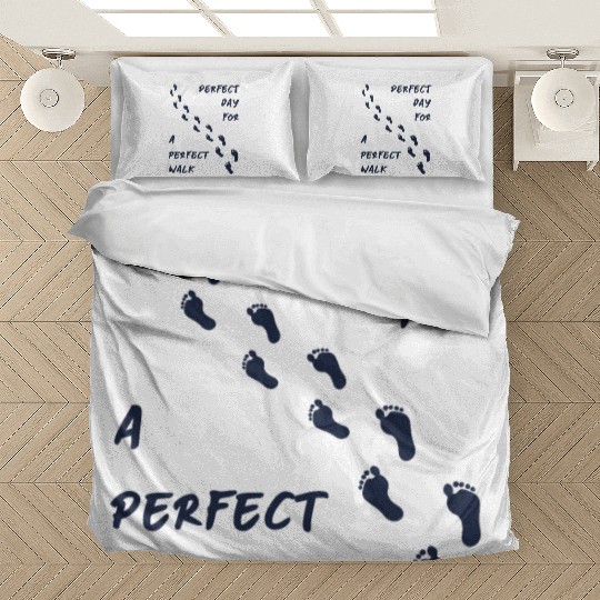 Perfect day perfect walk 2 - Navy Blue Bedding Sets