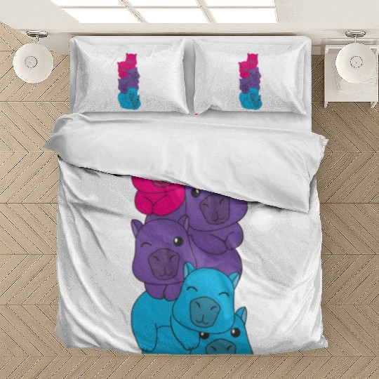 Androgynous Flag Pride Lgbtq Cute Capybara Bedding Sets