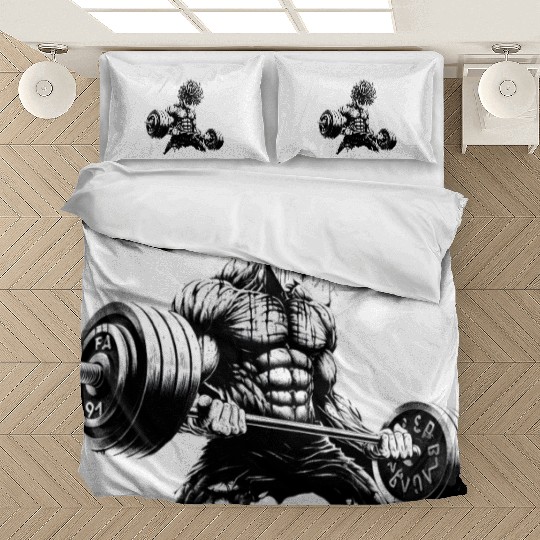 Gym anime Warrior Workout Bedding Sets