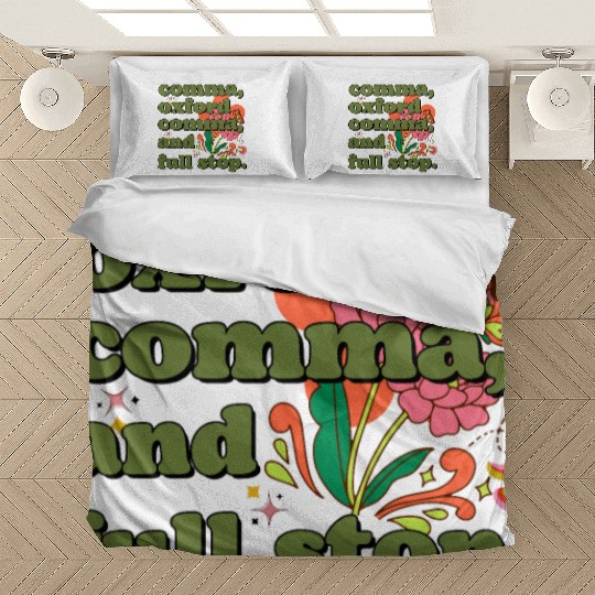 Oxford comma. For grammar students and teachers Bedding Sets
