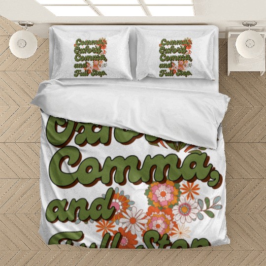 Oxford comma. For grammar students and teachers Bedding Sets