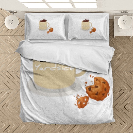 Drink Hot chocolate cookies Yardside font logo Bedding Sets