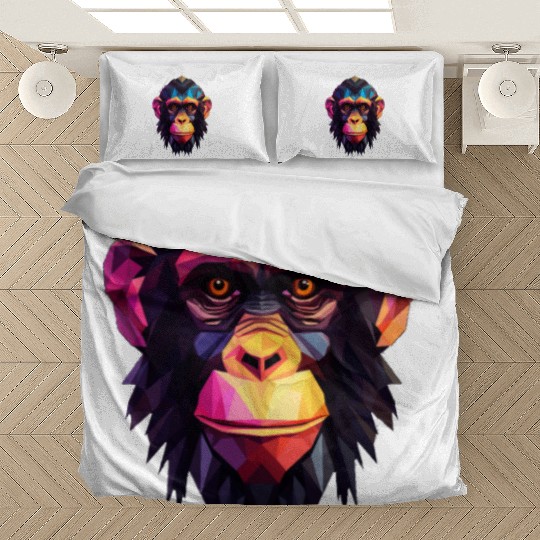 Geometric Style Chimpanzee Bedding Sets
