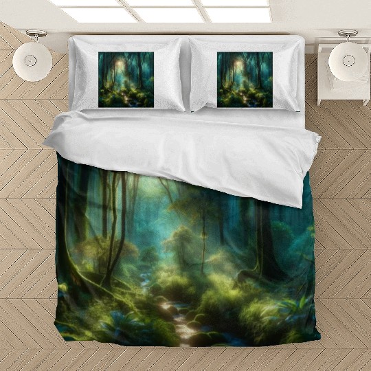 Twilight Enchantment A Mystical Forest Scene Bedding Sets