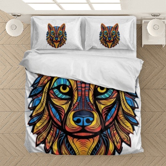 German Shepherd Funny Dog Street Art Comic Pet Bedding Sets