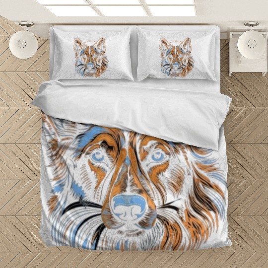 German Shepherd Funny Dog Street Art Comic Pet Bedding Sets