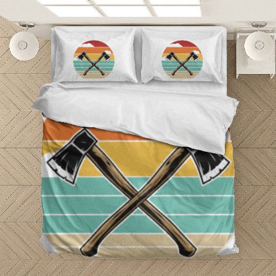 Retro Axe Throwing Game Competition Professional Bedding Sets