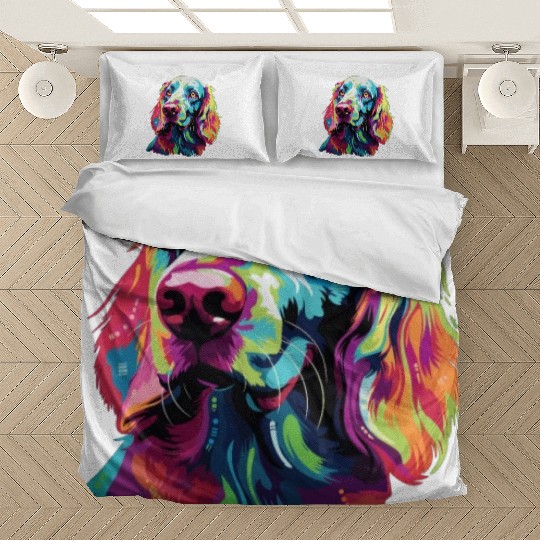 Watercolor Colorful English Setter Bedding Sets