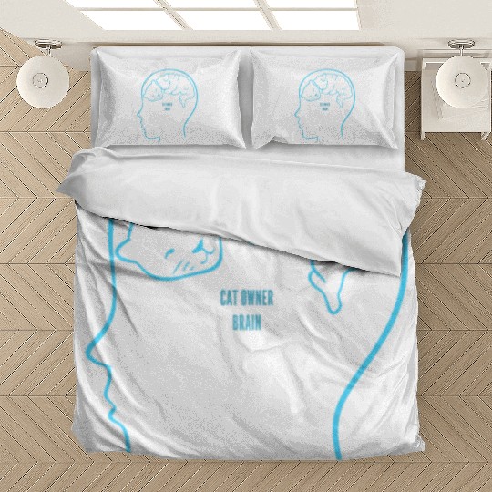 Cat Owner Brain Cat Lover And Owner Gift Bedding Sets