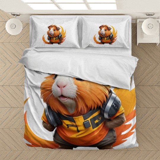 cute and cool DJ guinea pig Bedding Sets