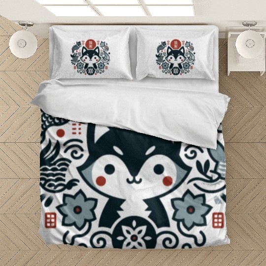 Harmony with Adorable Cat and Fish Bedding Sets