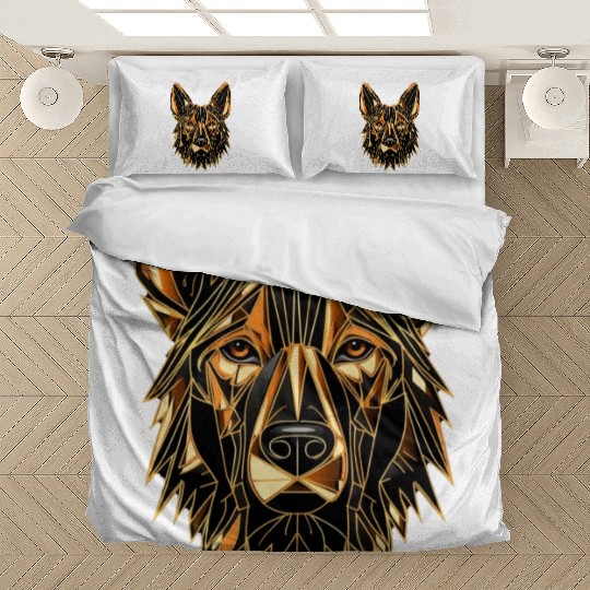 German Shepherd Funny Dog Street Art Comic Pet Bedding Sets