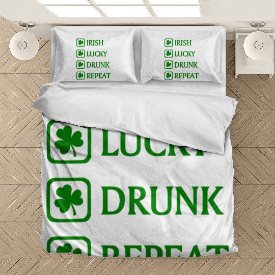 Irish Lucky Drunk Repeat Bedding Sets