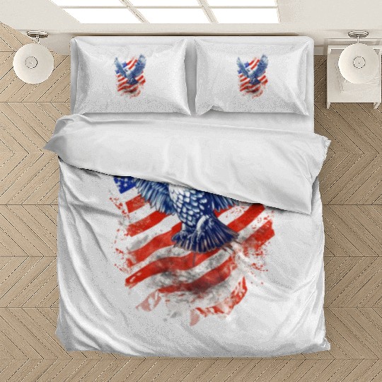 Be the Change: Vote 2024! - Eagle & Flag Design Bedding Sets