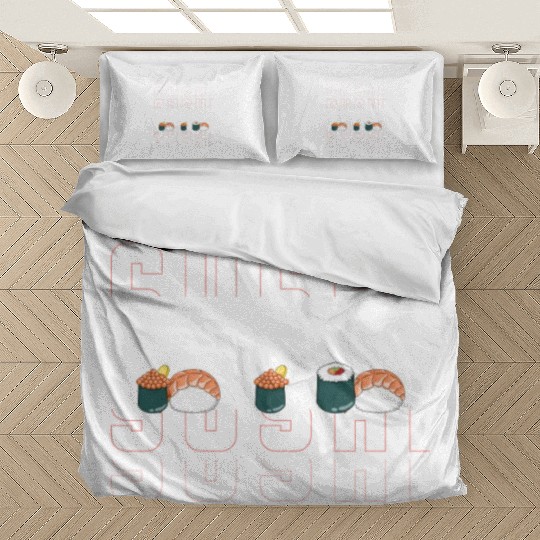 Japanese Fish Maki Cuisine Bedding Sets