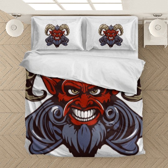 krampus devil head Bedding Sets