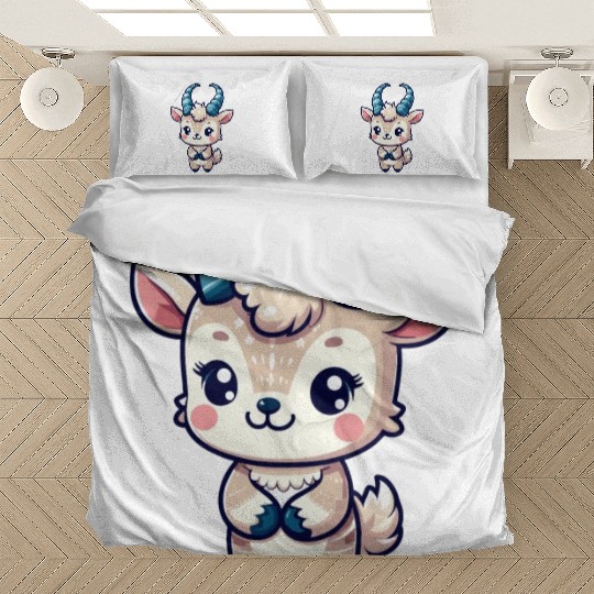 Playful Goat Cartoon Bedding Sets