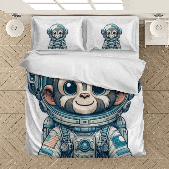 Cute Monkey Astronaut Bedding Sets
