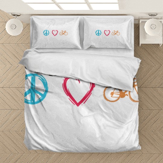 Peace Love Cycling Bedding Sets