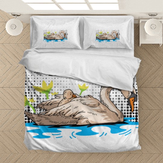 Mother Child Swan Zookeeper Gift Bedding Sets