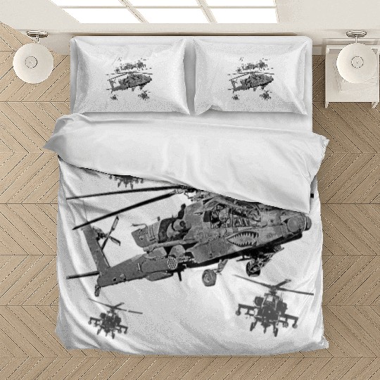 AH64 Apache Us Air Force attack helicopter with c Bedding Sets