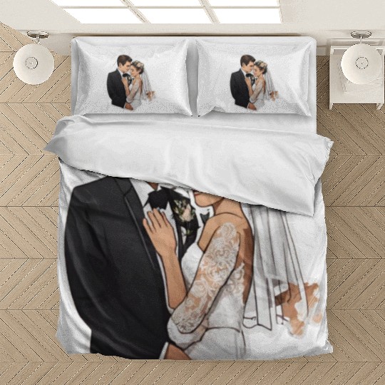 Flat Card Wedding Bedding Sets