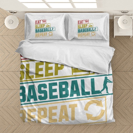 Eat sleep baseball repeat hobby Bedding Sets