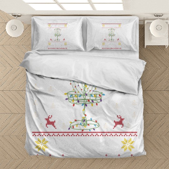 Disc Golf christmas tree ugly sweater Bedding Sets