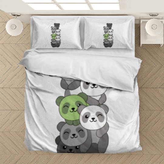 Agender Flag Pride Lgbtq Cute Panda Stack Bedding Sets