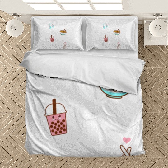Kawaii K-Pop Ra Boba Bubble Tea K-Drama Bedding Sets