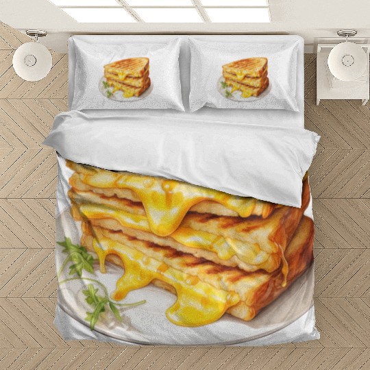 Plate of Grilled Cheese Sandwich Bedding Sets