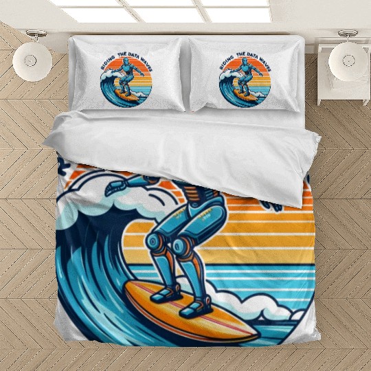Surfer Robot: Riding the Data Waves Bedding Sets