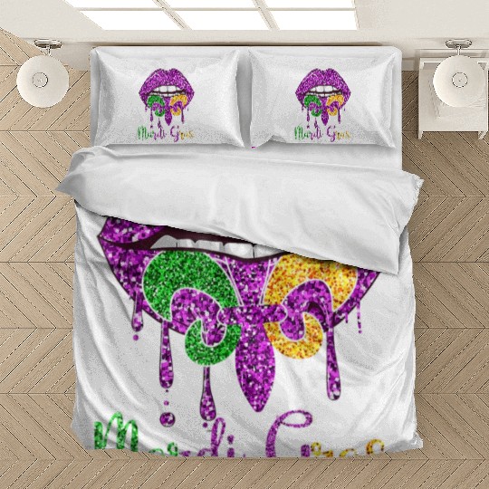 Dripping Mardi Gras Bedding Sets