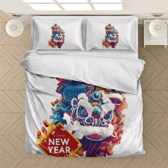 Chinese New Year Extravaganza: Lion Dance Bedding Sets