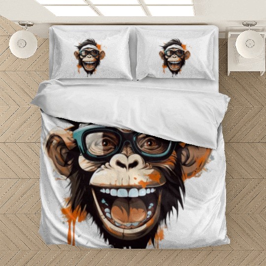 Street Art Monkey Urban Rap Street Monkey Bedding Sets