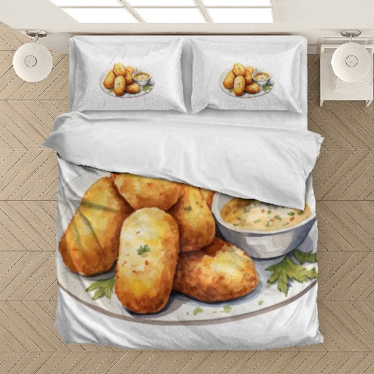 French Crispy Potato Croquettes Bedding Sets