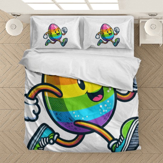 Easter Egg Marathon Jogging Running Fitness Bedding Sets