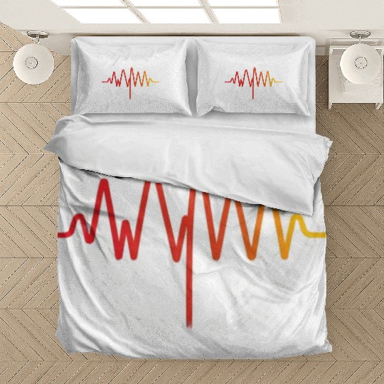 Valentine's day heartbeat Bedding Sets