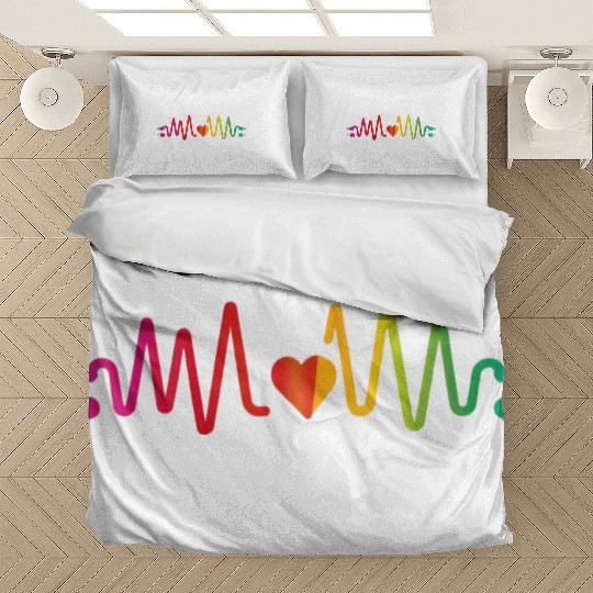 Valentine's day heartbeat Bedding Sets
