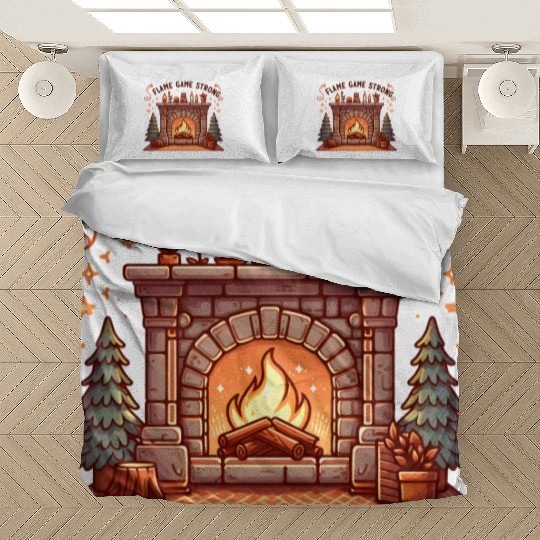 Fireplace: Flame Game Strong Bedding Sets