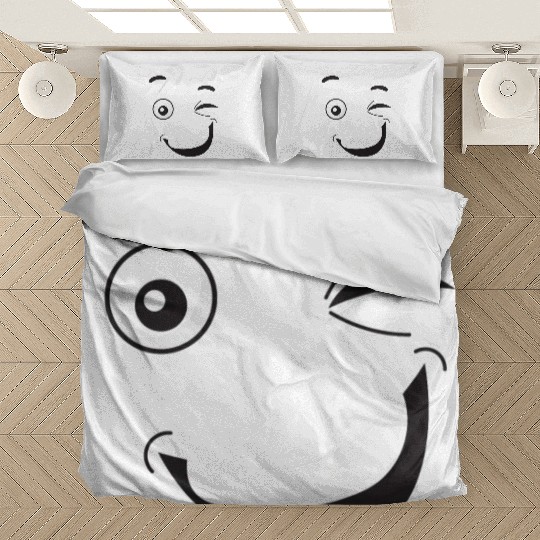 happy face with wink Bedding Sets