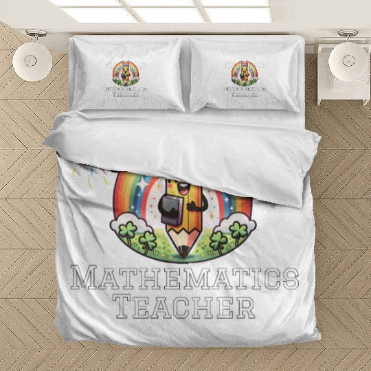 Luckiest Mathematics Teacher School Bedding Sets