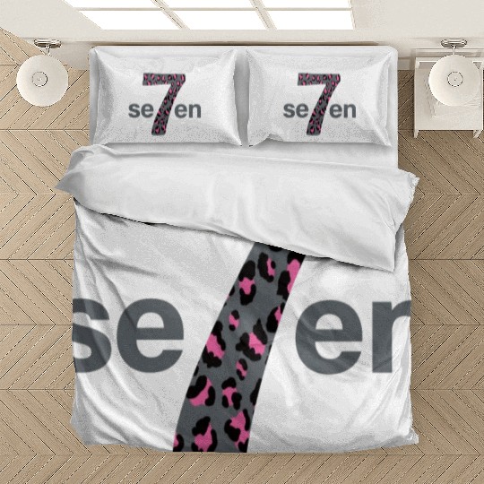 Seven in pink animal print Bedding Sets