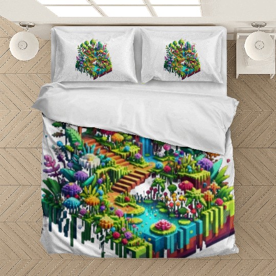 Voxel Enchanted Forest Bedding Sets