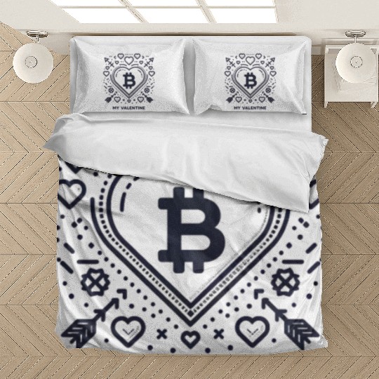 Crypto Love: Bitcoin My Valentine Bedding Sets